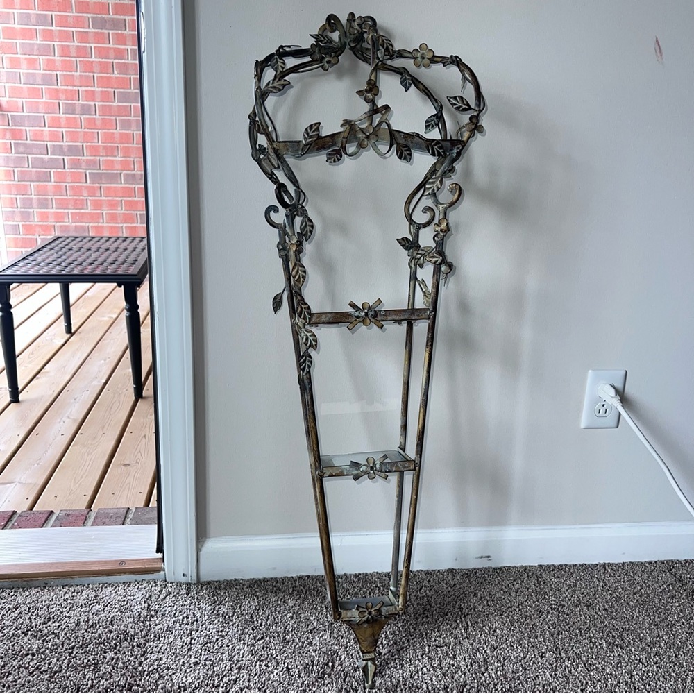 vintage metal wall shelf 3 tier